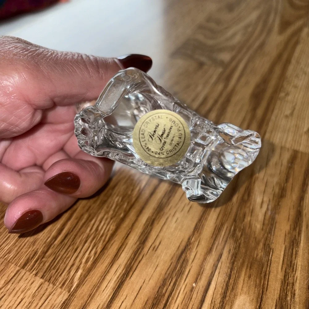 PRINCESS HOUSE ROCKING SCOTTIE DOG Germany Crystal Treasures Clear Paperweight
